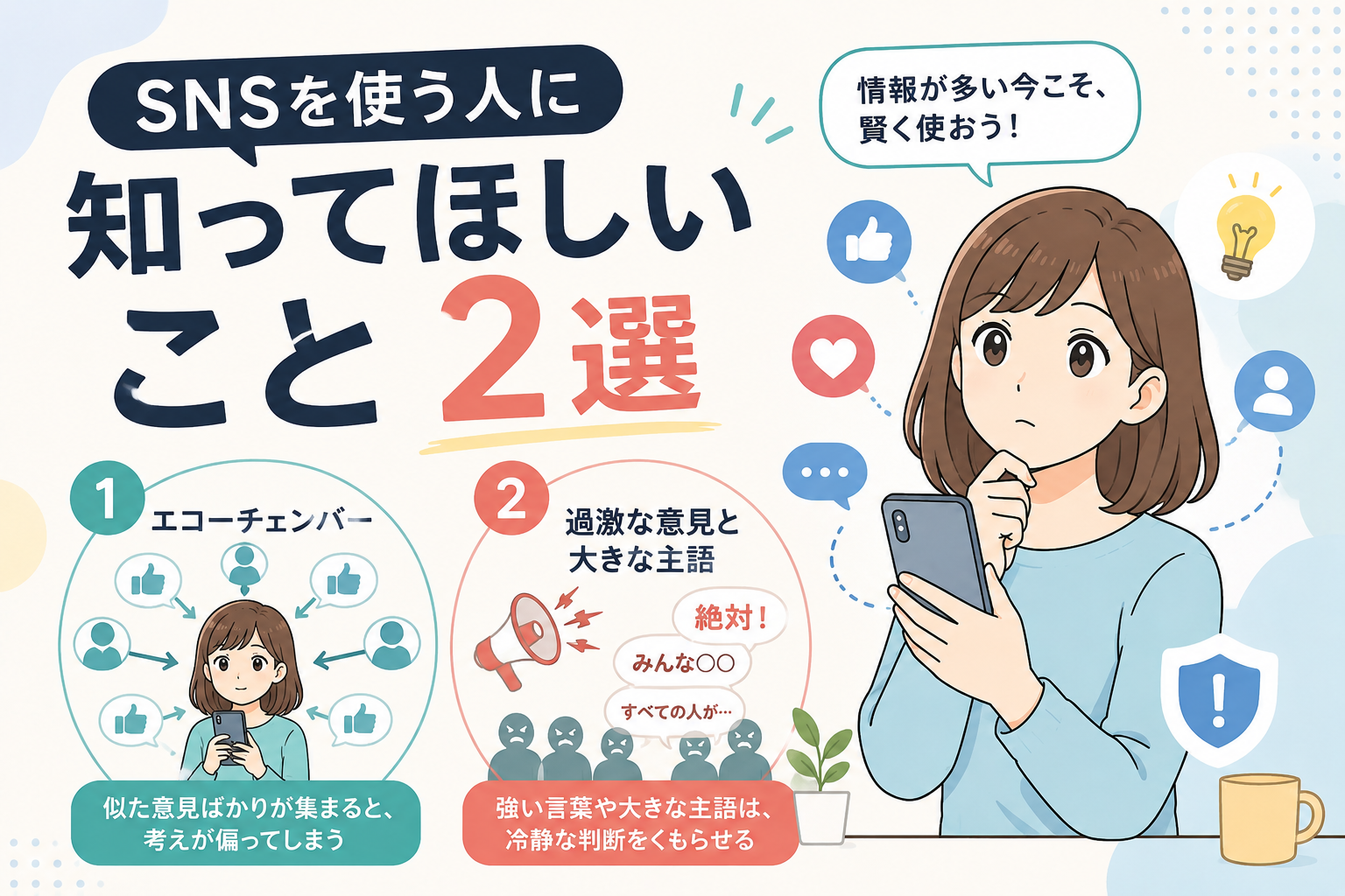 SNSを安全に楽しむための2つの教訓